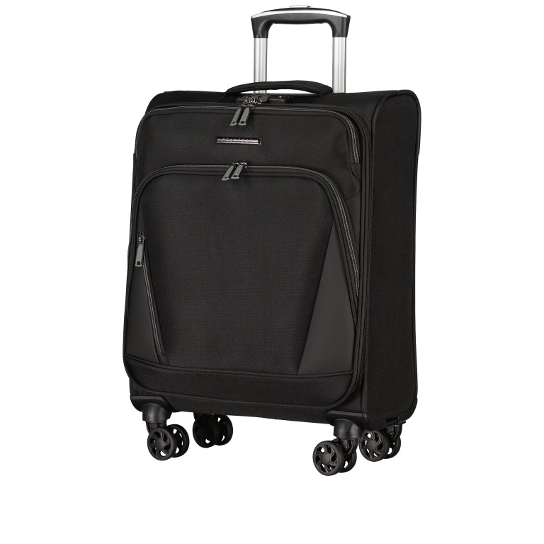 Koffer FLT24 Größe 55, Farbe: schwarz, blau/petrol, Marke: Flanigan, Abmessungen in cm: 38x55x22, Bild 2 von 8