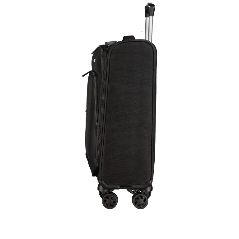 Koffer FLT24 Größe 55, Farbe: schwarz, blau/petrol, Marke: Flanigan, Abmessungen in cm: 38x55x22, Bild 4 von 8
