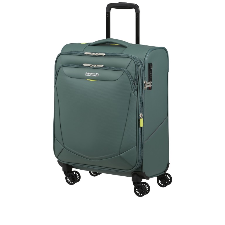 Koffer Summerride Spinner 55 Expandable, Farbe: blau/petrol, grün/oliv, Marke: American Tourister, Abmessungen in cm: 40x55x20, Bild 2 von 11