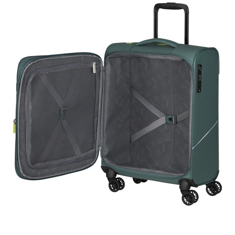 Koffer Summerride Spinner 55 Expandable, Farbe: blau/petrol, grün/oliv, Marke: American Tourister, Abmessungen in cm: 40x55x20, Bild 8 von 11