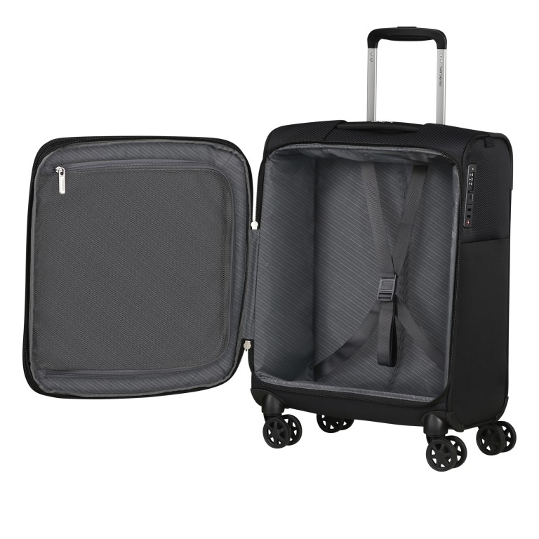 Koffer Base-Breeze Spinner 55 expandable, Farbe: schwarz, blau/petrol, rot/weinrot, Marke: Samsonite, Abmessungen in cm: 40x55x23, Bild 8 von 16