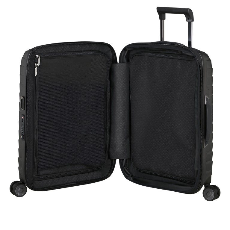Koffer Proxis Spinner 55 expandable, Farbe: anthrazit, grün/oliv, gelb, metallic, Marke: Samsonite, Abmessungen in cm: 40x55x20, Bild 9 von 17