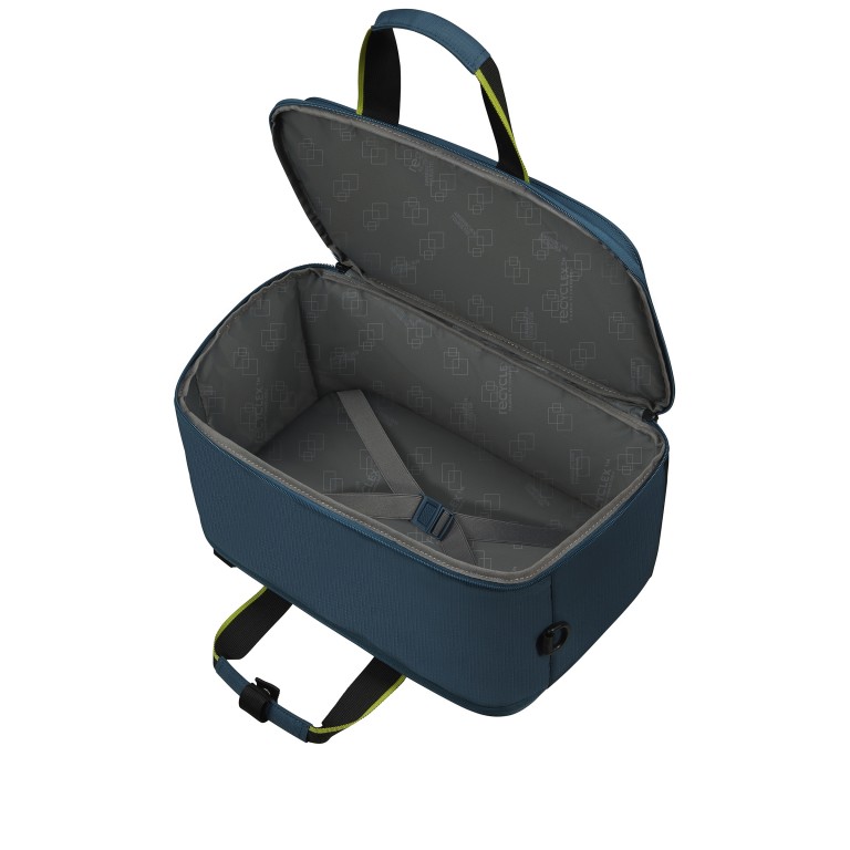 Flugumhänger / Rucksack Take2Cabin 3-Way-Boarding Bag mit Laptopfach 14 Zoll, Farbe: blau/petrol, grün/oliv, Marke: American Tourister, Abmessungen in cm: 40x25x20, Bild 10 von 14