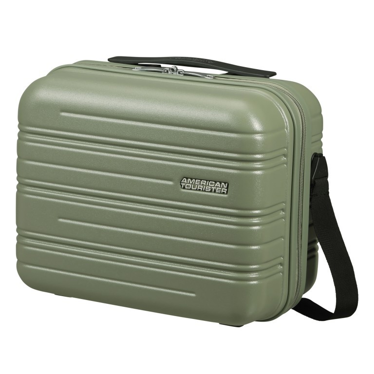 Kosmetikkoffer High Turn Matt Sage Khaki, Farbe: grün/oliv, Marke: American Tourister, EAN: 5400520218889, Abmessungen in cm: 33x27x17, Bild 2 von 10