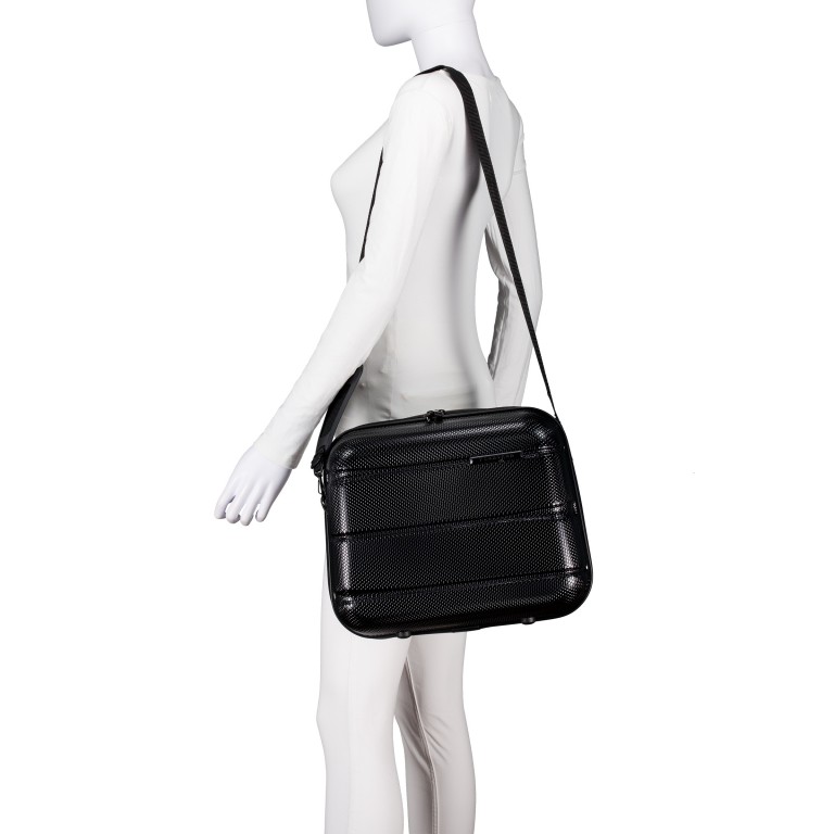 Kosmetikkoffer FLA13 mit Smart Sleeve, Farbe: schwarz, blau/petrol, grün/oliv, rosa/pink, beige, Marke: Flanigan, Abmessungen in cm: 36x29x19, Bild 4 von 7