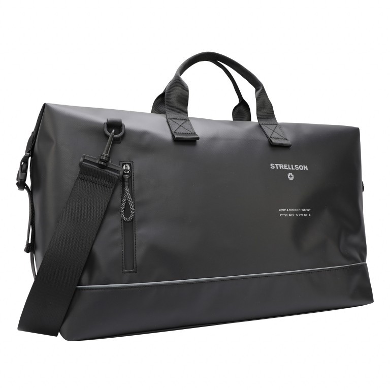 Reisetasche Stockwell 2.0 Weekender Landon MHZ, Farbe: schwarz, grau, blau/petrol, grün/oliv, Marke: Strellson, Abmessungen in cm: 50x30x21.5, Bild 2 von 7