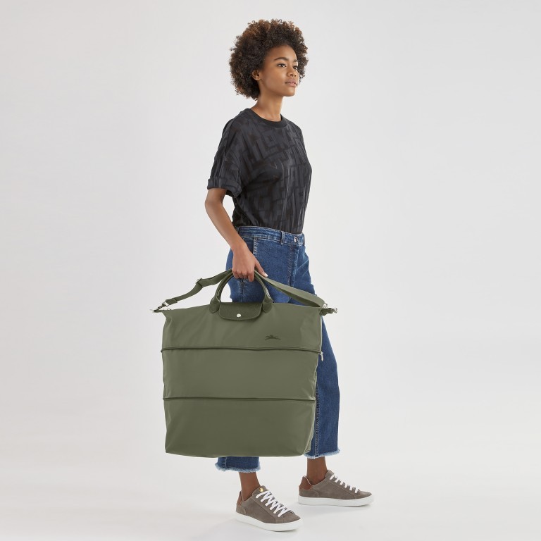 Reisetasche Le Pliage Green erweiterbar Cognac, Farbe: cognac, Marke: Longchamp, EAN: 3597922259724, Bild 5 von 6
