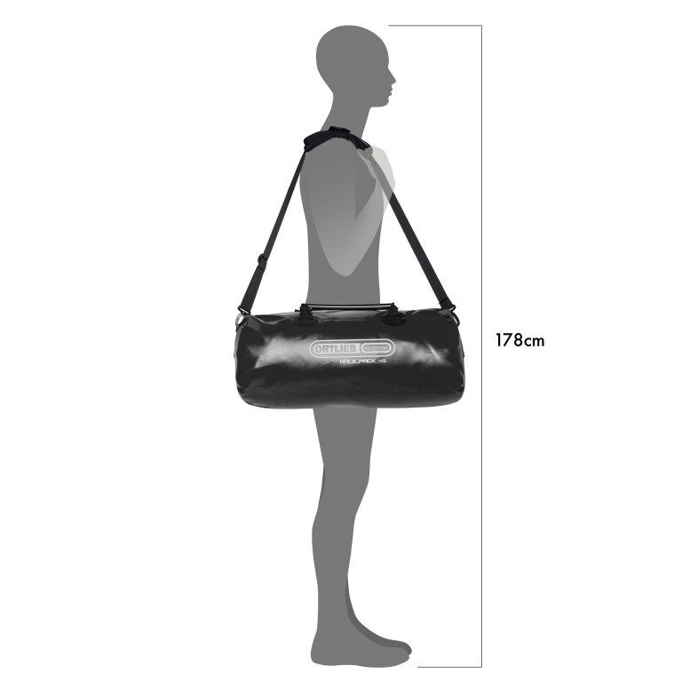 Reisetasche Rack-Pack Volumen 49 Liter Black, Farbe: schwarz, Marke: Ortlieb, EAN: 4013051001274, Abmessungen in cm: 61x34x32, Bild 3 von 8