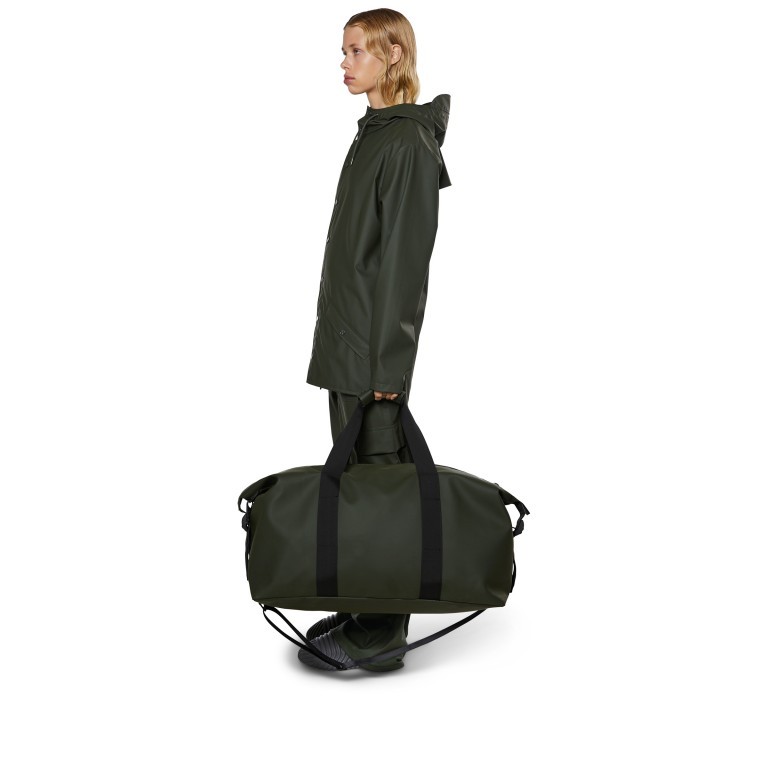 Reisetasche Weekend Bag Large Green, Farbe: grün/oliv, Marke: Rains, EAN: 5711747498177, Abmessungen in cm: 60x29x27, Bild 3 von 6