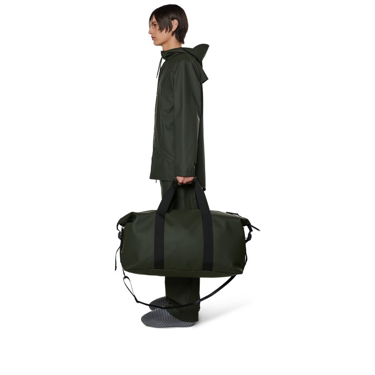 Reisetasche Weekend Bag Large Green, Farbe: grün/oliv, Marke: Rains, EAN: 5711747498177, Abmessungen in cm: 60x29x27, Bild 4 von 6