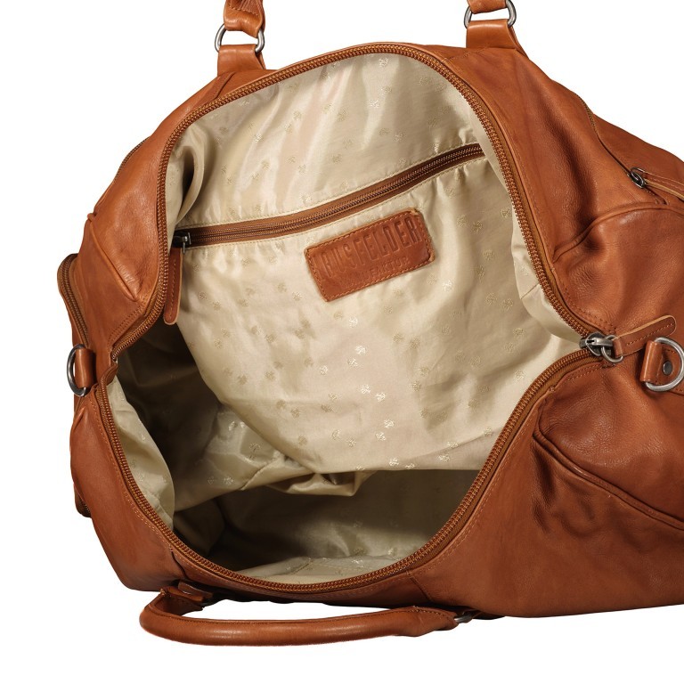 Reisetasche Vintage 3.0 Cognac, Farbe: cognac, Marke: Hausfelder Manufaktur, EAN: 4065646007222, Abmessungen in cm: 48x27x18.5, Bild 7 von 8