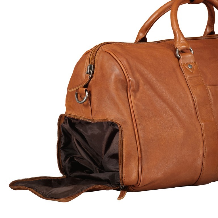 Reisetasche Vintage 3.0 Cognac, Farbe: cognac, Marke: Hausfelder Manufaktur, EAN: 4065646007222, Abmessungen in cm: 48x27x18.5, Bild 8 von 8