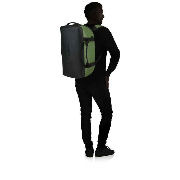 Reisetasche Ecodiver Duffle S auch als Rucksack nutzbar, Farbe: schwarz, grün/oliv, weiß, Marke: Samsonite, Abmessungen in cm: 31x55x24, Bild 6 von 11