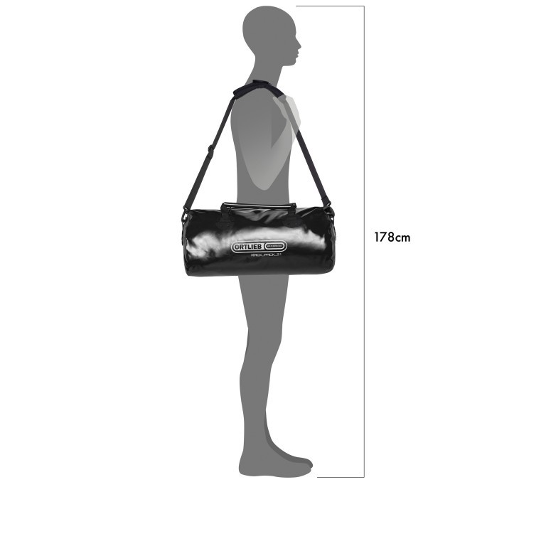 Reisetasche Rack-Pack Volumen 31 Liter, Farbe: schwarz, grün/oliv, rot/weinrot, Marke: Ortlieb, Abmessungen in cm: 54x30x27, Bild 3 von 8