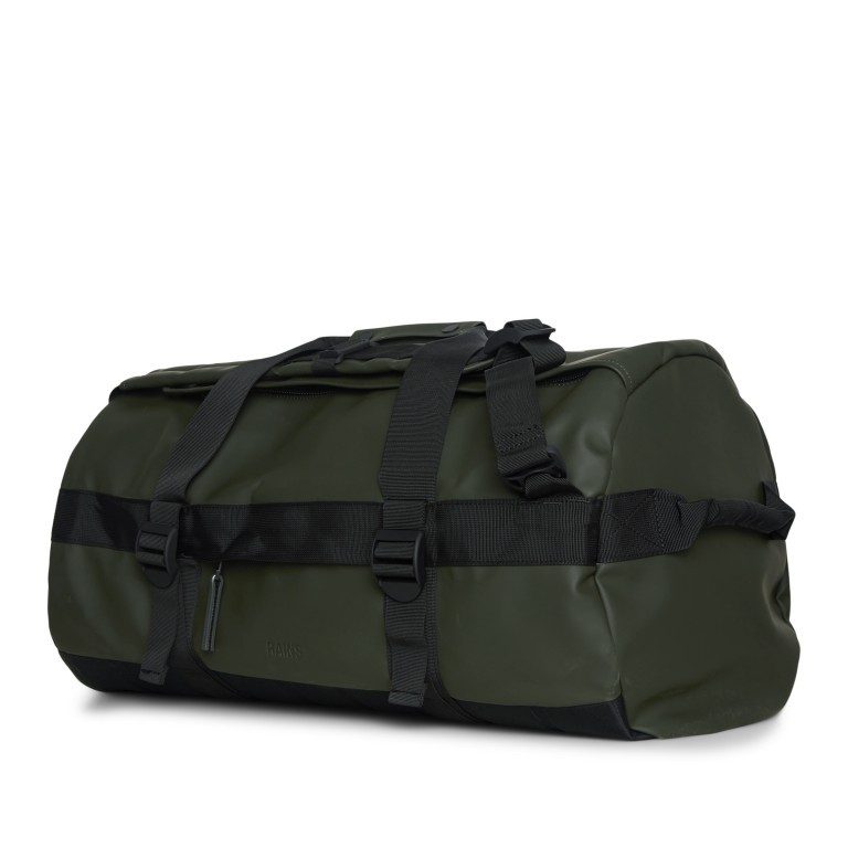 Reisetasche / Rucksack Duffle Bag Green, Farbe: grün/oliv, Marke: Rains, EAN: 5711747539016, Abmessungen in cm: 60x32x30, Bild 2 von 8