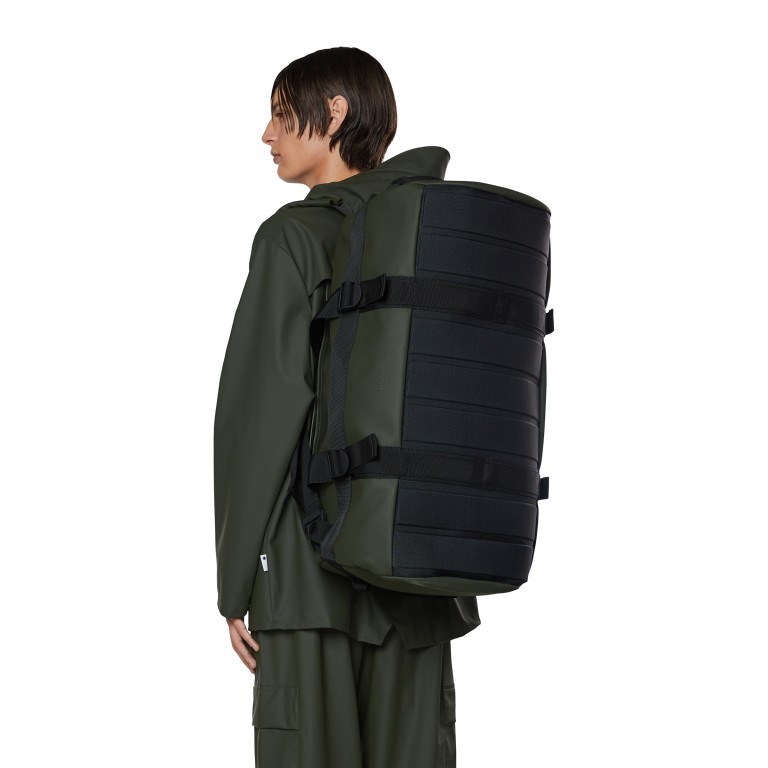 Reisetasche / Rucksack Duffle Bag Green, Farbe: grün/oliv, Marke: Rains, EAN: 5711747539016, Abmessungen in cm: 60x32x30, Bild 5 von 8