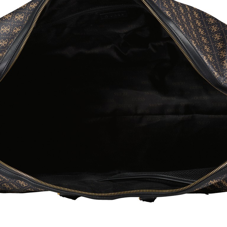 Reisetasche Vezzola Eco Weekender L, Farbe: schwarz, anthrazit, braun, cognac, Marke: Guess, Abmessungen in cm: 60x31x28, Bild 4 von 4