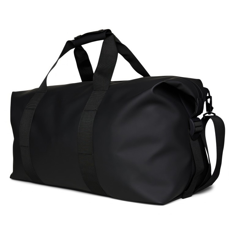 Reisetasche Hilo Weekend Bag Large, Farbe: schwarz, beige, Marke: Rains, Abmessungen in cm: 60x29x27, Bild 2 von 5
