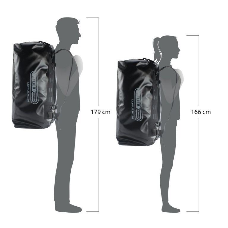 Reisetasche Duffle RC auch als Rucksack nutzbar Volumen 89 Liter, Marke: Ortlieb, Abmessungen in cm: 71x40x40, Bild 6 von 10