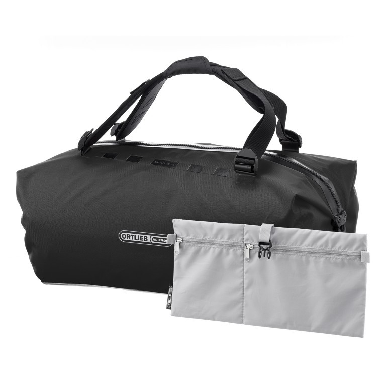 Reisetasche Duffle Lite auch als Rucksack nutzbar Volumen 60 Liter, Farbe: schwarz, beige, Marke: Ortlieb, Abmessungen in cm: 28x29x35, Bild 9 von 11