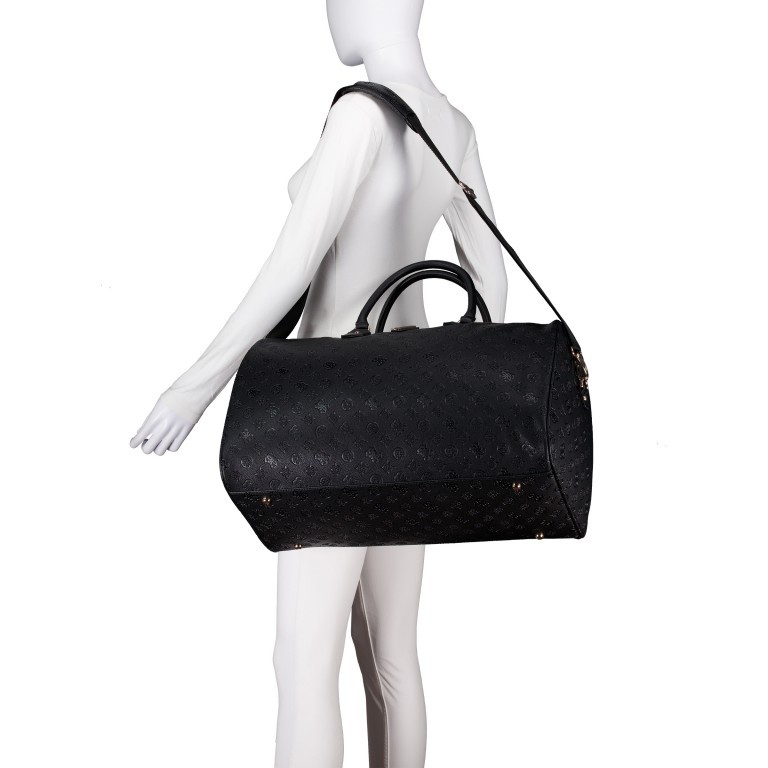 Reisetasche Wilder Travel Größe 50 cm, Farbe: schwarz, beige, Marke: Guess, Abmessungen in cm: 50x31x26, Bild 4 von 6
