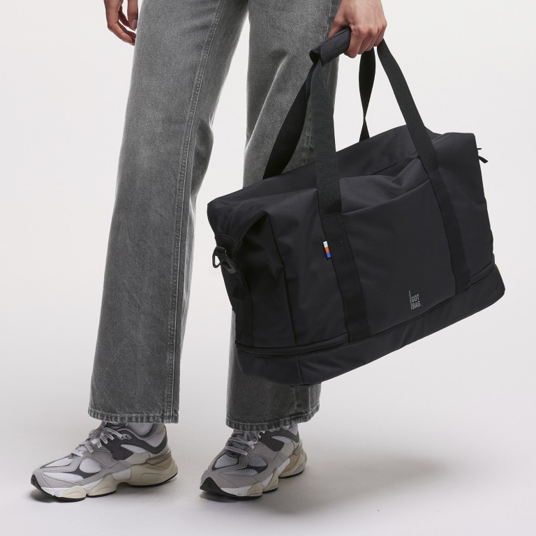 Reisetasche Weekend Bag, Farbe: schwarz, grün/oliv, Marke: Got Bag, Abmessungen in cm: 50x30x20, Bild 4 von 8