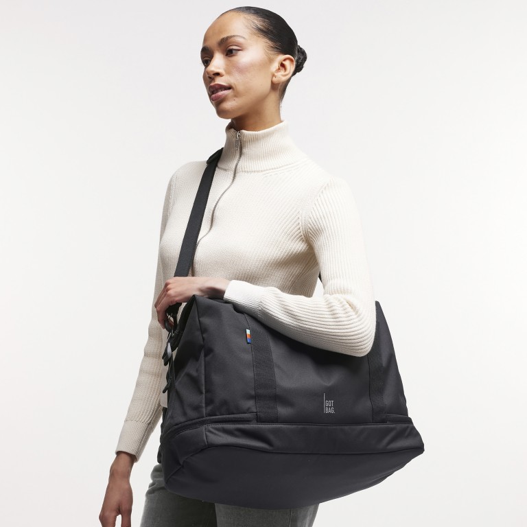 Reisetasche Weekend Bag, Farbe: schwarz, grün/oliv, Marke: Got Bag, Abmessungen in cm: 50x30x20, Bild 6 von 8