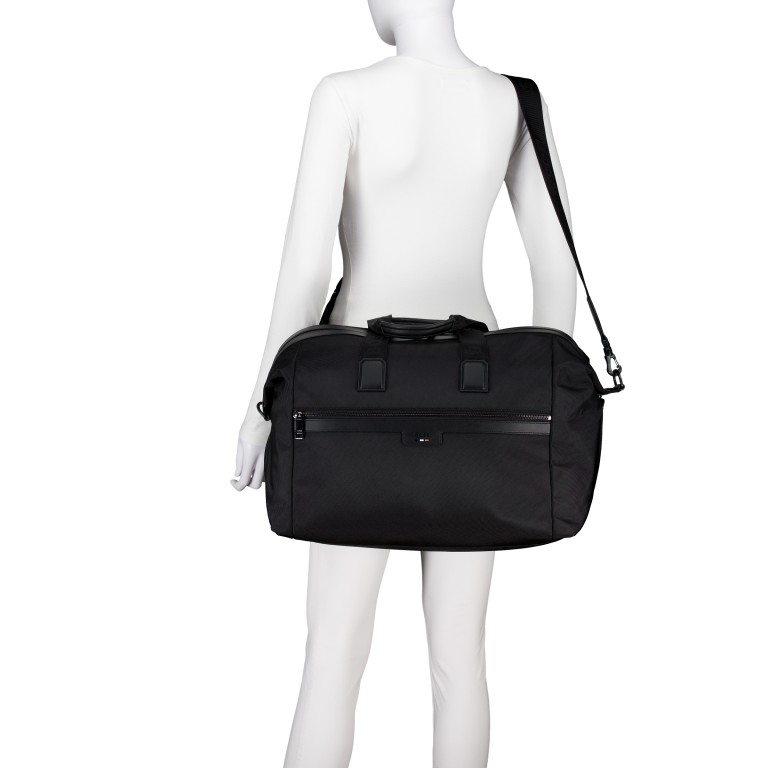 Reisetasche Ray Soft Holdall_N, Farbe: schwarz, braun, Marke: BOSS, Abmessungen in cm: 45x27x26, Bild 5 von 6