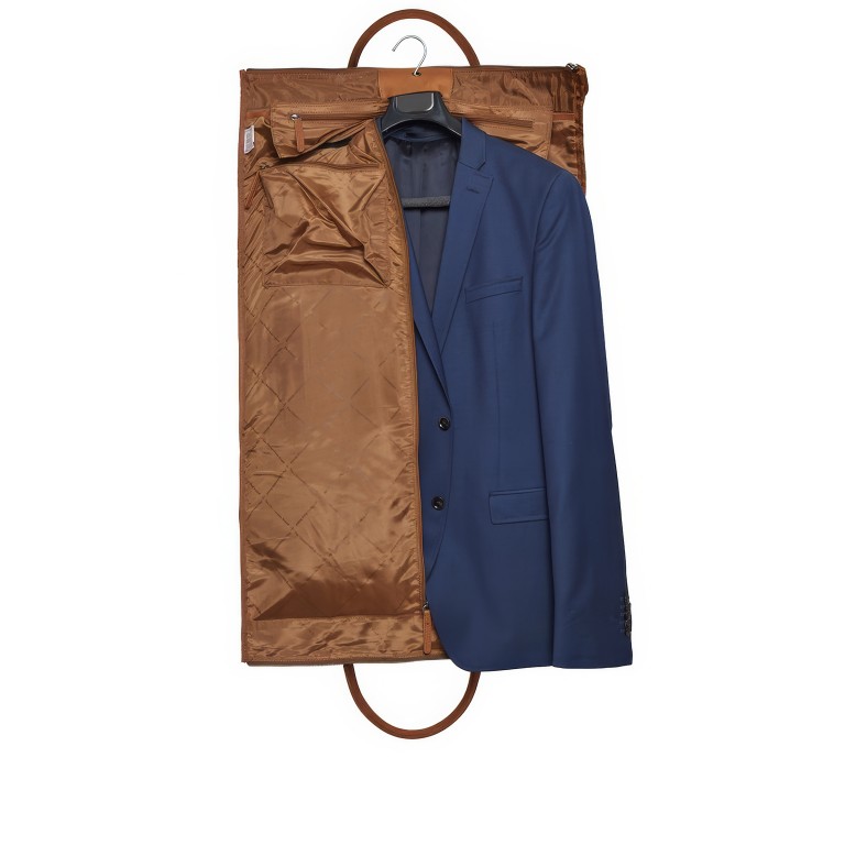 Reisetasche / Kleidersack Finlay, Farbe: schwarz, cognac, Marke: The Chesterfield Brand, Abmessungen in cm: 55x26x27, Bild 6 von 8