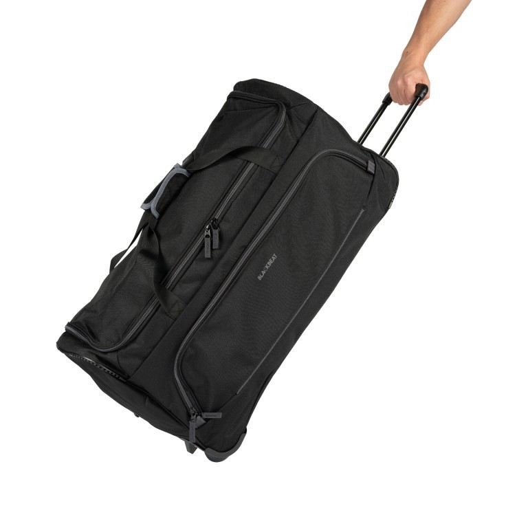 Reisetasche BBRT01 mit Rollen 73 cm, Farbe: schwarz, grau, blau/petrol, Marke: Blackbeat, Abmessungen in cm: 73x37x37, Bild 5 von 6