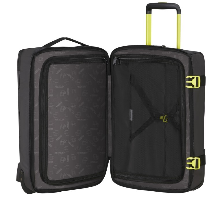 Reisetasche Urban Track S Coated mit Rollen, Farbe: blau/petrol, gelb, beige, Marke: American Tourister, Abmessungen in cm: 35x55x20, Bild 7 von 13