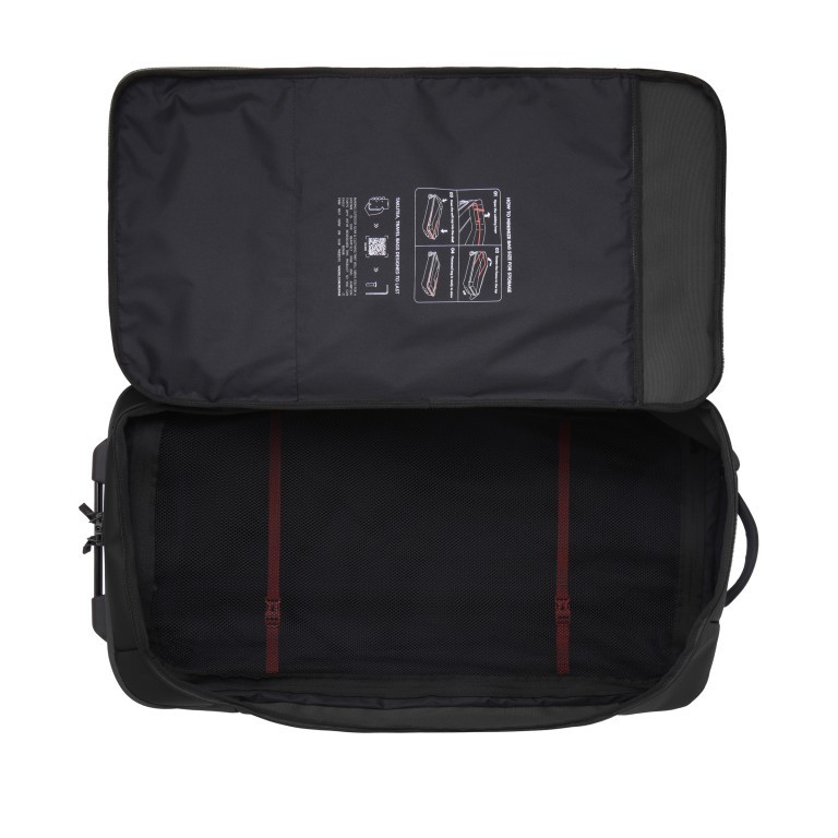 Reisetasche / Trolley Takutea 90 mit Rollen, Farbe: schwarz, orange, Marke: Vaude, Abmessungen in cm: 41x77x35, Bild 8 von 11