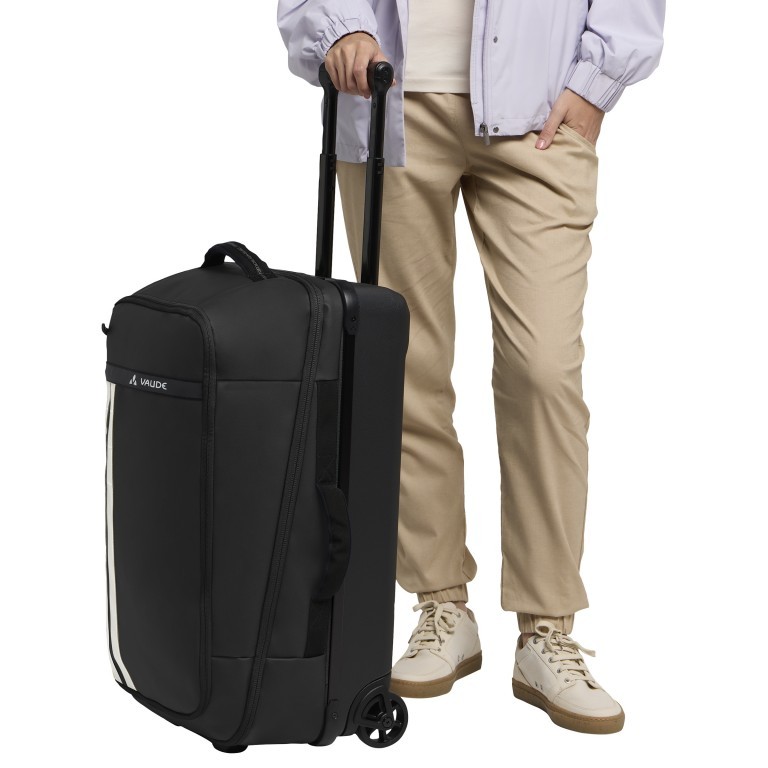 Reisetasche / Trolley Takutea 65 mit Rollen, Farbe: schwarz, orange, Marke: Vaude, Abmessungen in cm: 38x65x31, Bild 6 von 11