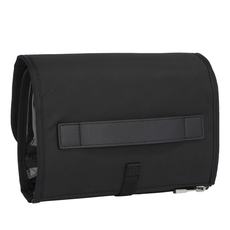 Kulturbeutel Elevated Washbag Black, Farbe: schwarz, Marke: Tommy Hilfiger, EAN: 8720643562605, Abmessungen in cm: 25.5x19x6, Bild 2 von 3