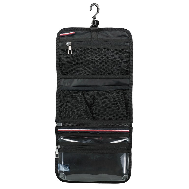 Kulturbeutel Elevated Washbag Black, Farbe: schwarz, Marke: Tommy Hilfiger, EAN: 8720643562605, Abmessungen in cm: 25.5x19x6, Bild 3 von 3