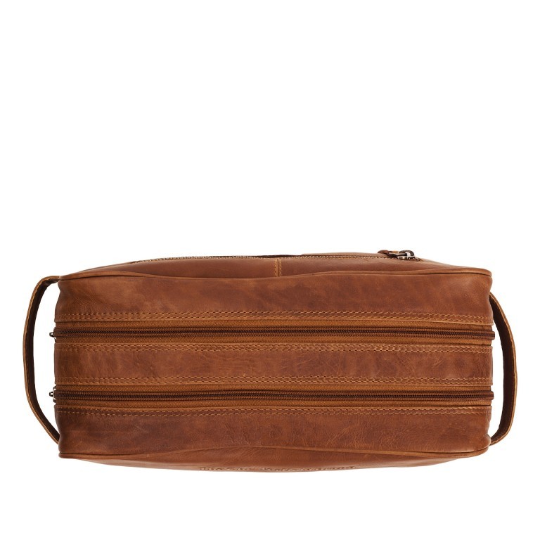 Kulturbeutel Stefan, Farbe: schwarz, cognac, Marke: The Chesterfield Brand, Abmessungen in cm: 29x17x12, Bild 3 von 6