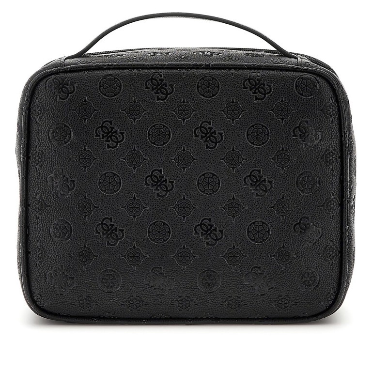 Kulturbeutel Wilder Travel 4G-Logo Peony, Farbe: schwarz, beige, Marke: Guess, Abmessungen in cm: 26.5x22.5x9.5, Bild 2 von 5