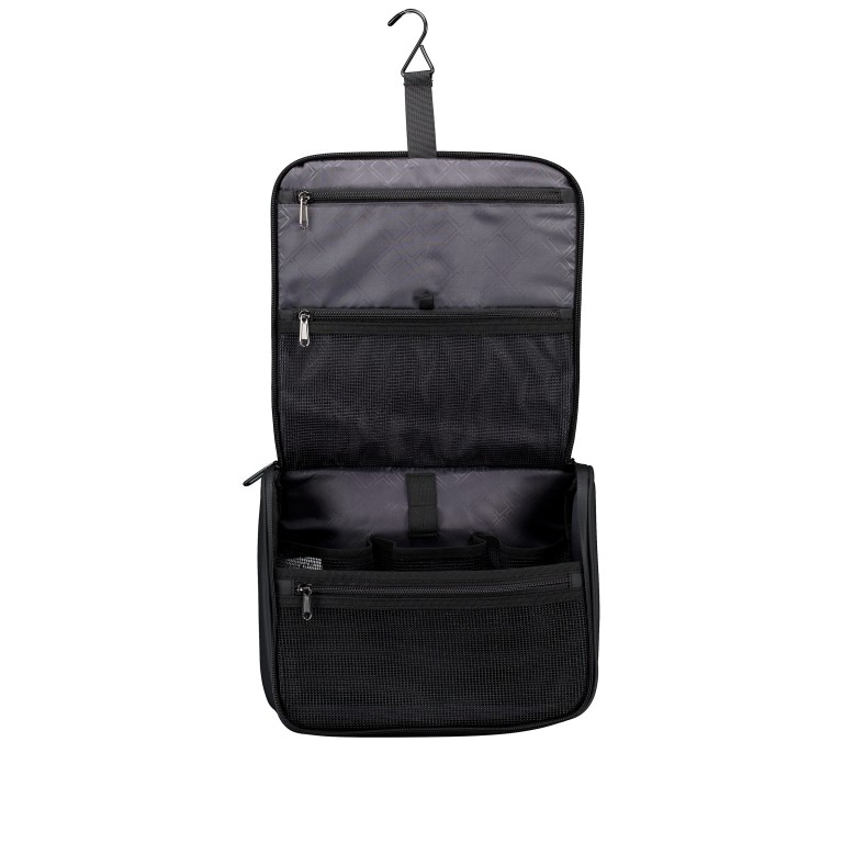 Kulturbeutel FLKB03 Olive Black, Farbe: grün/oliv, Marke: Flanigan, EAN: 4066727007698, Abmessungen in cm: 28.5x23.5x11, Bild 5 von 5