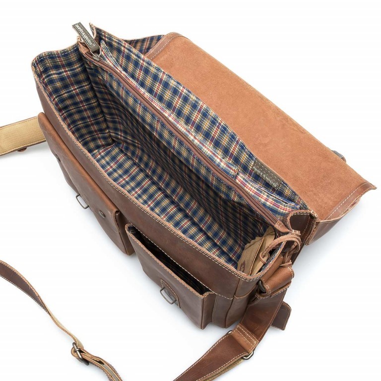 Aktentasche Hunter Finn 15 Zoll Vintage Tan, Farbe: cognac, Marke: Aunts & Uncles, EAN: 4250394905177, Abmessungen in cm: 38x31x15, Bild 2 von 5