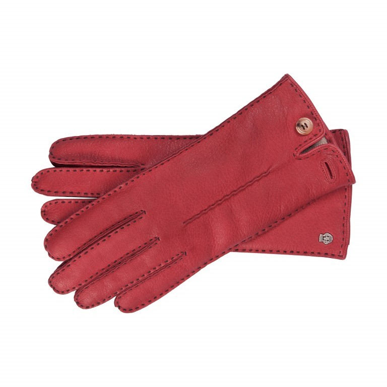 Handschuhe Damen Hirschleder Handnaht 8 Red, Farbe: rot/weinrot, Marke: Roeckl, EAN: 4003661637666, Bild 1 von 1