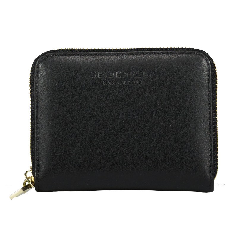 Geldbörse Ylva, Farbe: schwarz, grau, braun, cognac, taupe/khaki, grün/oliv, orange, gelb, beige, Marke: Seidenfelt, Abmessungen in cm: 11x8x2, Bild 1 von 4