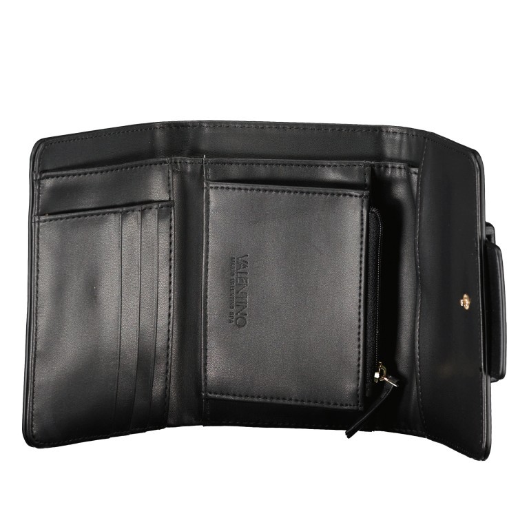Geldbörse Bonsai Nero, Farbe: schwarz, Marke: Valentino Bags, EAN: 8058043602714, Abmessungen in cm: 14.5x10.5x2.5, Bild 4 von 4