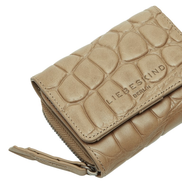 Geldbörse Waxy Kroko Pablita Wallet mit RFID-Schutz Dust, Farbe: taupe/khaki, Marke: Liebeskind Berlin, EAN: 4064657447720, Abmessungen in cm: 11x8.5x2.5, Bild 4 von 4