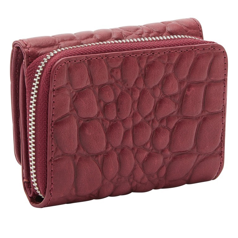 Geldbörse Waxy Kroko Pablita Wallet mit RFID-Schutz Peony, Farbe: rot/weinrot, Marke: Liebeskind Berlin, EAN: 4064657037754, Abmessungen in cm: 11x8.5x2.5, Bild 2 von 4