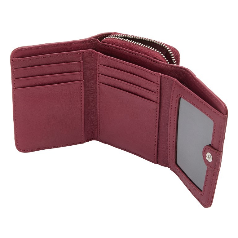 Geldbörse Waxy Kroko Pablita Wallet mit RFID-Schutz Peony, Farbe: rot/weinrot, Marke: Liebeskind Berlin, EAN: 4064657037754, Abmessungen in cm: 11x8.5x2.5, Bild 3 von 4