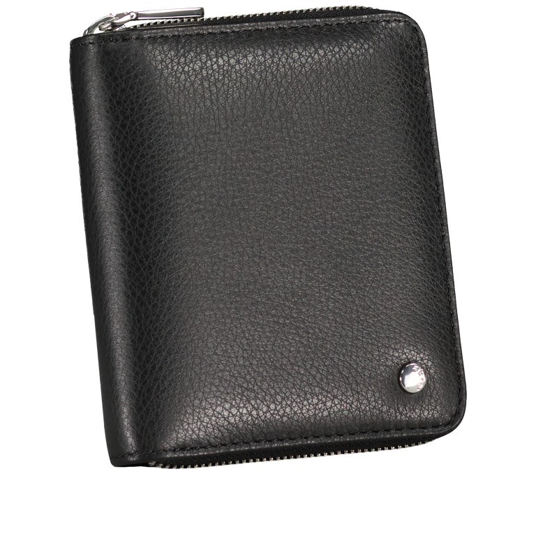 Geldbörse Dalia S mit Rundum-Reißverschluss Black Nickel, Farbe: schwarz, Marke: Abro, EAN: 4061724929639, Abmessungen in cm: 11x14x2, Bild 2 von 4