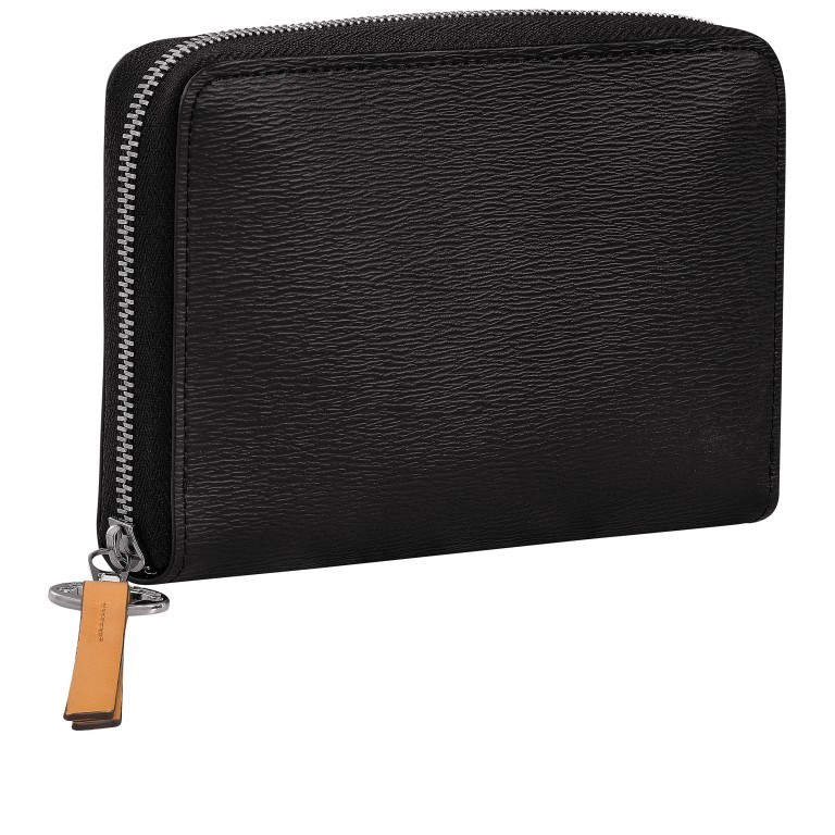 Geldbörse Le Pliage City Schwarz, Farbe: schwarz, Marke: Longchamp, EAN: 3597922215348, Abmessungen in cm: 16x10.5x2, Bild 2 von 3