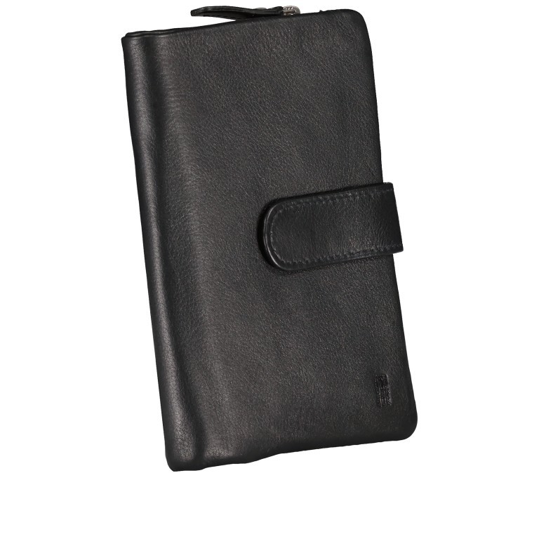 Geldbörse Nappa mit RFID-Schutz, Farbe: schwarz, blau/petrol, rot/weinrot, flieder/lila, rosa/pink, beige, Marke: Hausfelder Manufaktur, Abmessungen in cm: 10x14.5x2, Bild 2 von 5