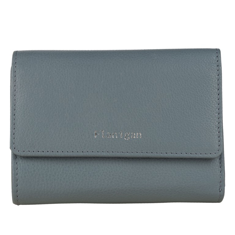 Geldbörse Luise 451, Farbe: schwarz, blau/petrol, taupe/khaki, grün/oliv, rosa/pink, orange, beige, Marke: Flanigan, Abmessungen in cm: 13x9.5x3.5, Bild 1 von 5
