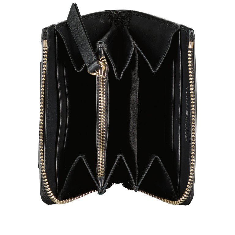 Geldbörse Crest Leather Medium Wallet Zip Around, Farbe: schwarz, braun, Marke: Tommy Hilfiger, Abmessungen in cm: 13x10.5x2.5, Bild 3 von 3